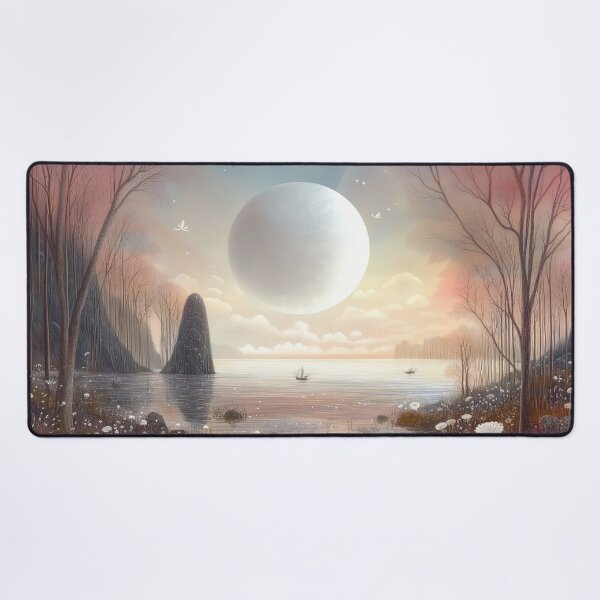 Item preview, Lunar Stillness: The Whispering Shore Under the Silent Orb designed and sold by bloorose.