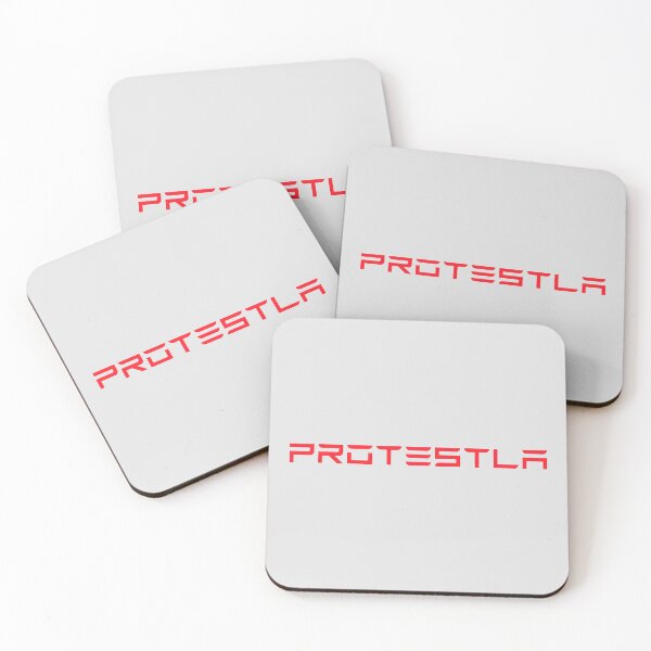 Item preview, PROTESTLA Musk Tesla Protest Design designed and sold by CoupleCrafters.