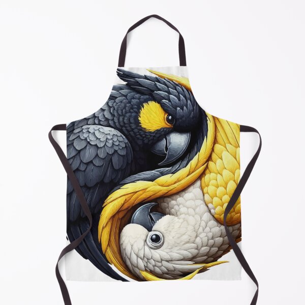 Item preview, Yellow-tailed Black & Sulphur-crested Cockatoos YIN YANG Acrylic Painting Style designed and sold by Aritxa.