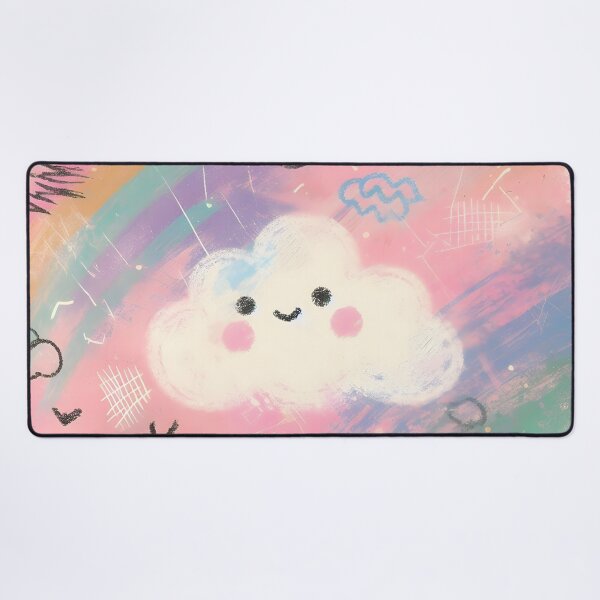 Item preview, Chalkboard Cloud: Kawaii Rainbow Whimsy designed and sold by 123Rainbow.
