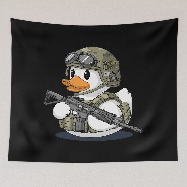 Item preview, Funny Duck Military designed and sold by tearbytea.