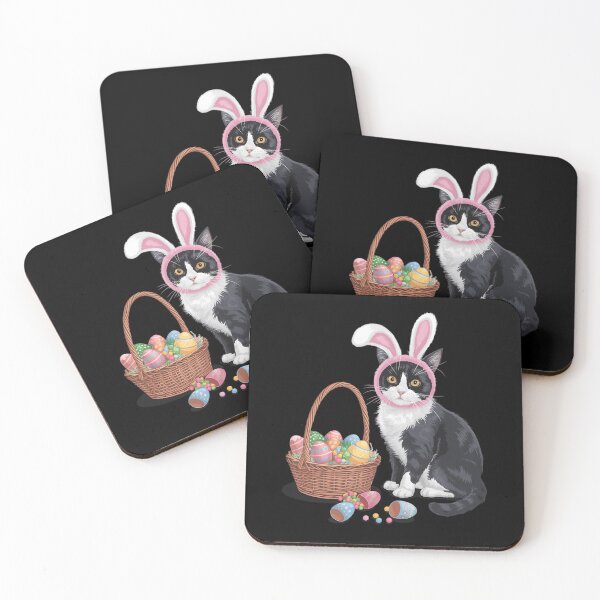 Item preview, Funny Easter Day Cat Bunny Eggs designed and sold by tearbytea.