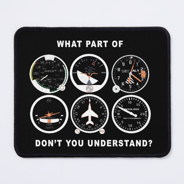 Item preview, Funny Pilot Six Flight Instruments Aviation Pilot Humor designed and sold by RealPilotDesign.