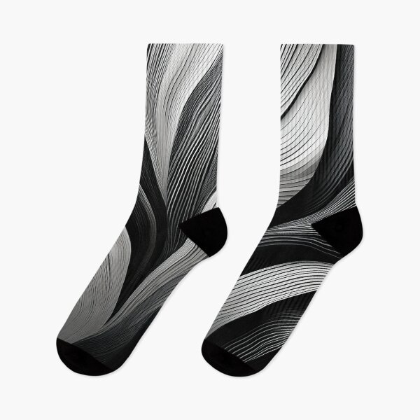 Item preview, Black and white minimalist abstract wave pattern, organic waves, modern decor, movement  designed and sold by navitalidesign.