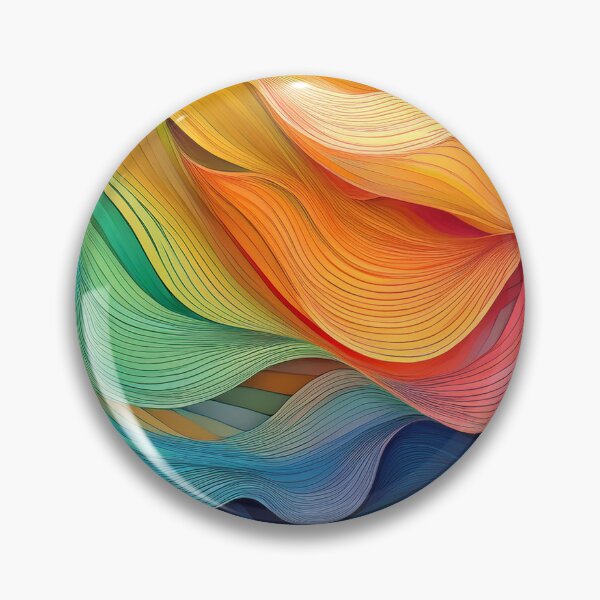 Item preview, Rainbow coloured minimalist abstract wave pattern, organic waves, modern decor, movement  designed and sold by navitalidesign.
