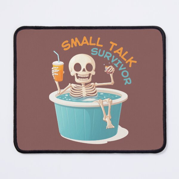 Item preview, SMALL TALK SURVIVOR. Skeleton in a jacuzzi. designed and sold by Pligo.