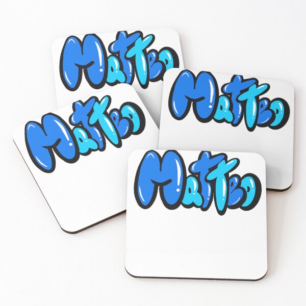 Item preview, Matteo name in blue Top 10 best personalized gifts for boys and men named Matteo designed and sold by Artonmytee.