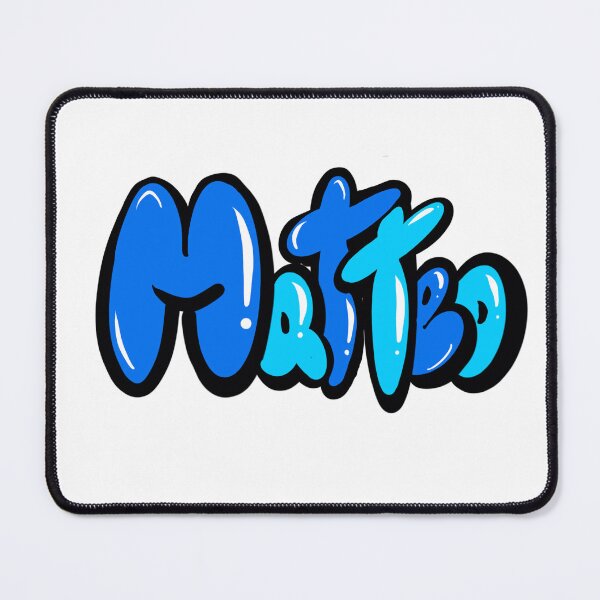 Item preview, Matteo name in blue Top 10 best personalized gifts for boys and men named Matteo designed and sold by Artonmytee.