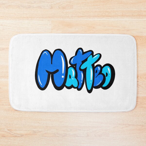 Item preview, Matteo name in blue Top 10 best personalized gifts for boys and men named Matteo designed and sold by Artonmytee.