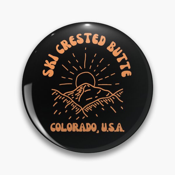 Item preview, Retro Sixties Ski Crested Butte Colorado - Orange - Vintage-Style Skiing designed and sold by TimelessLocales.