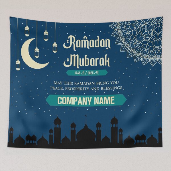 Item preview, Elegant Ramadan Mubarak Lantern & Mosque Design Social Media Post designed and sold by AtonuHaque.