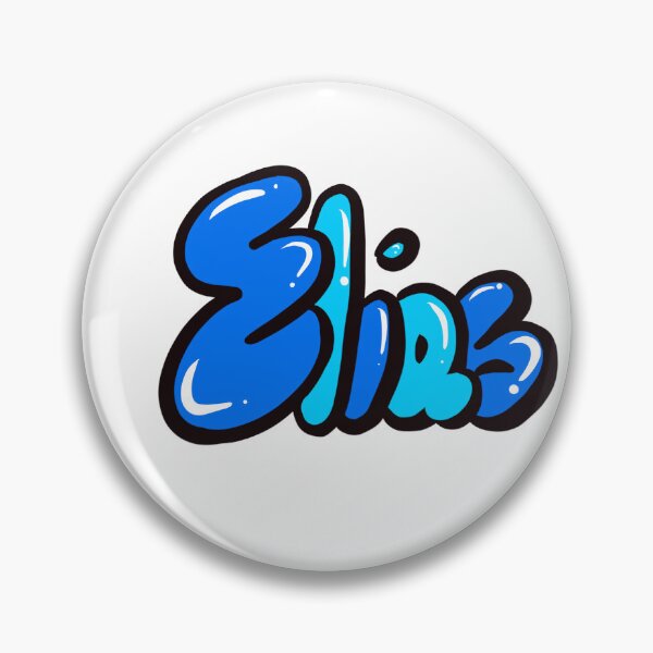 Item preview, Elias name in blue graffiti bubble letters calligraphy Top 10 best personalized gifts for boys and men named Elias designed and sold by Artonmytee.
