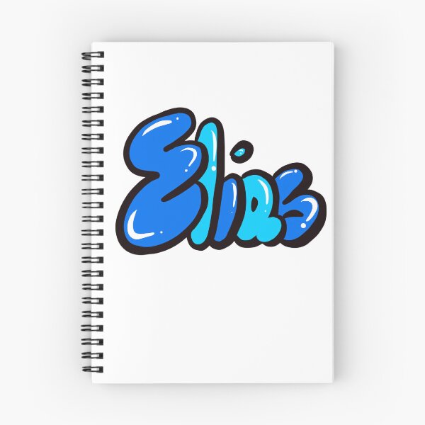 Item preview, Elias name in blue graffiti bubble letters calligraphy Top 10 best personalized gifts for boys and men named Elias designed and sold by Artonmytee.