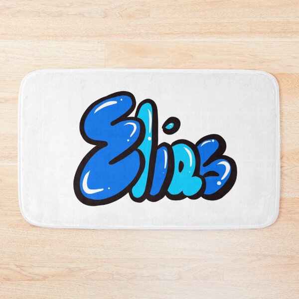 Item preview, Elias name in blue graffiti bubble letters calligraphy Top 10 best personalized gifts for boys and men named Elias designed and sold by Artonmytee.