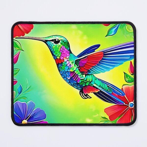 Item preview, Floral Hummingbird Art Design designed and sold by Health And Fitness Posts e-Store.