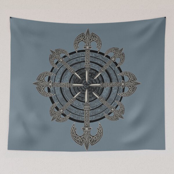 Item preview, Viking battle axe double blade shield target knife throwing designed and sold by AuroraXGreen.