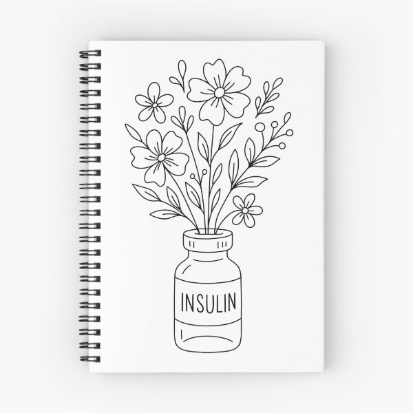 Item preview,  Insulin Vial with Flowers - Type 1 Diabetes Awareness designed and sold by Ink & Insulin Creative Studio.