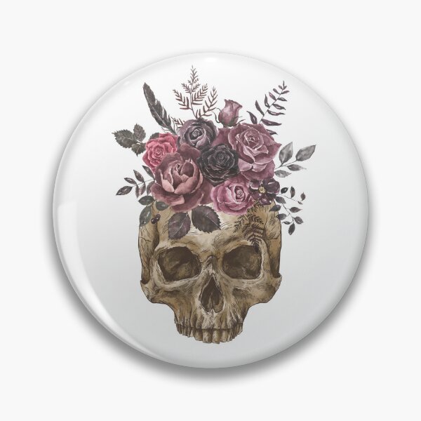 Item preview, Mortui Vivos Docent Floral Skull Anatomy Pathology Autopsy Mortuary Funeral designed and sold by LethallyBlonde.