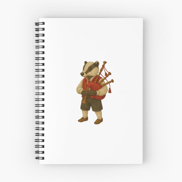 Item preview, Galician Badger Playing Gaita Sticker designed and sold by #Adulting Central.