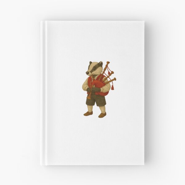 Item preview, Galician Badger Playing Gaita Sticker designed and sold by #Adulting Central.