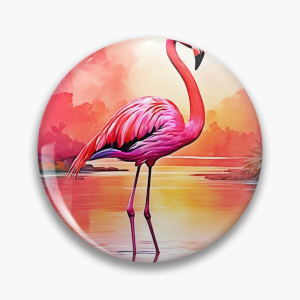 Item preview, Vibrant Tropical Flamingo Glow Design designed and sold by Health And Fitness Posts e-Store.