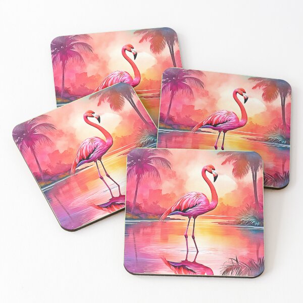 Item preview, Vibrant Tropical Flamingo Glow Design designed and sold by Health And Fitness Posts e-Store.