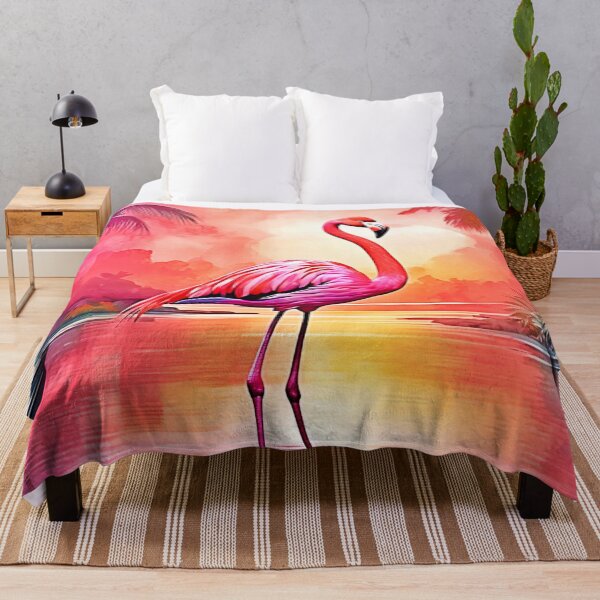 Item preview, Vibrant Tropical Flamingo Glow Design designed and sold by Health And Fitness Posts e-Store.
