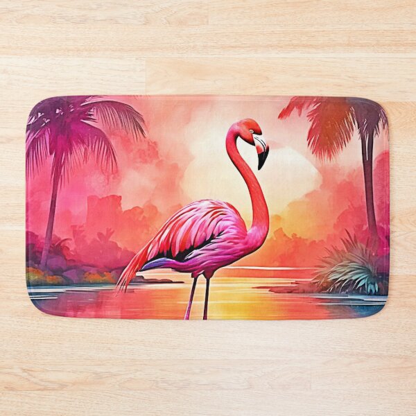 Item preview, Vibrant Tropical Flamingo Glow Design designed and sold by Health And Fitness Posts e-Store.