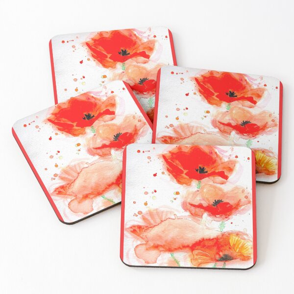 Item preview, Red Poppy Watercolor Painting designed and sold by Sarah  Rajkotwala.