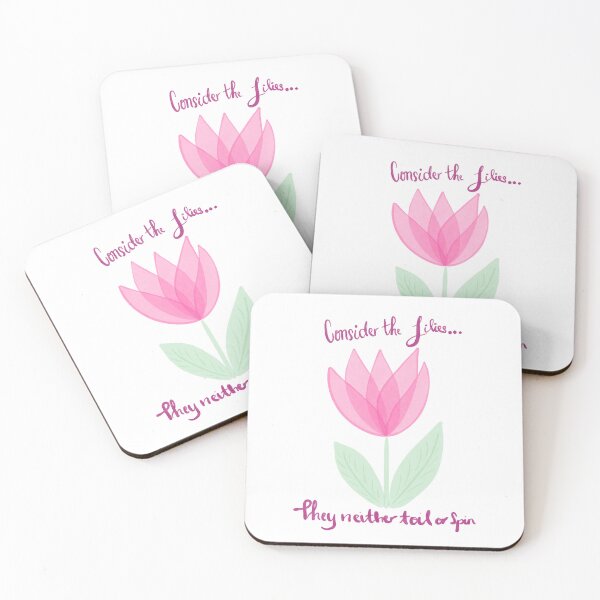 Item preview, Consider the Lillies Floral Print Pink designed and sold by HydrangeaDelMar.