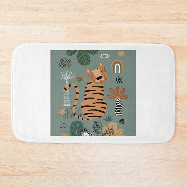 Item preview, Tiger Print, Nursery Wall Art, Safari Nursery Prints, Sage Green Nursery Decor, Animal Illustrations Art by Synplus designed and sold by synplus.