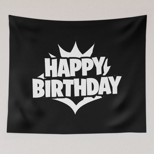 Item preview, Black And White Happy Birthday designed and sold by SteezeeStore.