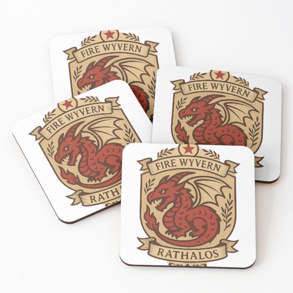 Item preview, Fire Wyvern Crest - Dragon Hunter Heraldic Emblem Design designed and sold by Feliciaackenzie.