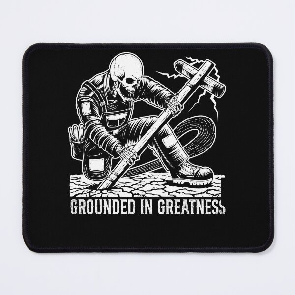 Item preview, Grounded In Greatness Funny Skeleton Electrician Humor designed and sold by Crush Retro®.