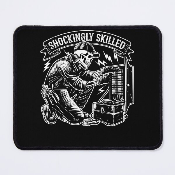 Item preview, Shockingly Skilled Funny Skeleton Electrician Humor designed and sold by Crush Retro®.
