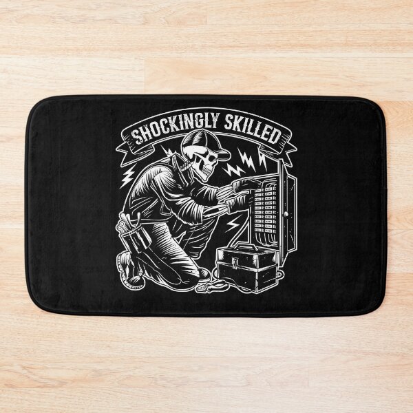 Item preview, Shockingly Skilled Funny Skeleton Electrician Humor designed and sold by Crush Retro®.