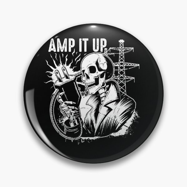 Item preview, Amp it Up Funny Skeleton Electrician Humor designed and sold by Crush Retro®.