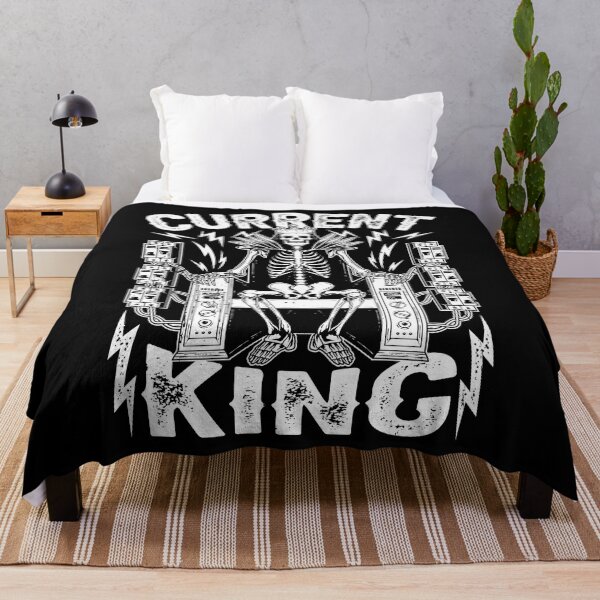 Item preview, Current King Funny Skeleton Electrician Humor designed and sold by Crush Retro®.