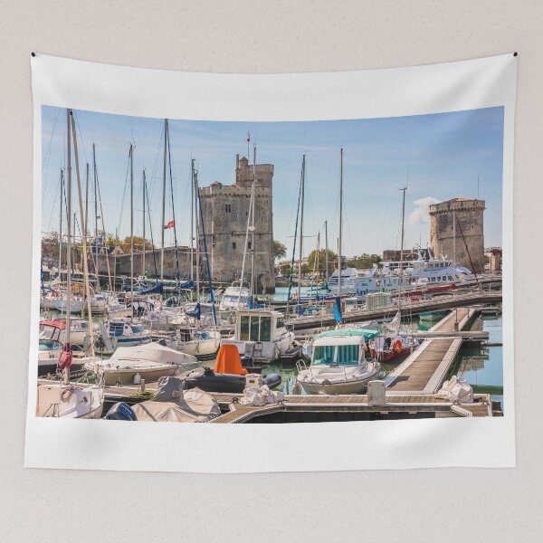Item preview, Yachts in the old port of La Rochelle  designed and sold by dvoevnore.