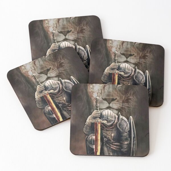 Item preview, Kneeling Knight with Lion Spirit designed and sold by SAMNagy.