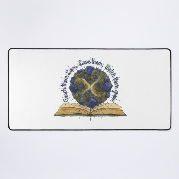 Item preview, Teach them Love, Love them, Watch them grow with Azurite Crystal Geometric Art designed and sold by ArtDesignTp.
