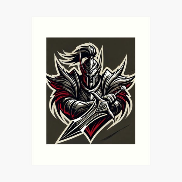 Aperçu de l'œuvre Logo de guerrier féroce avec un design d'armure audacieux créée et vendue par SAMNagy.