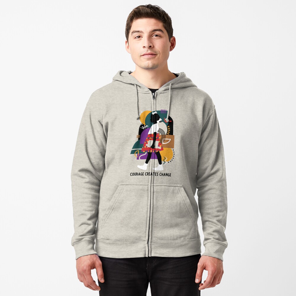 Item preview, Zipped Hoodie designed and sold by Donnierogersart.