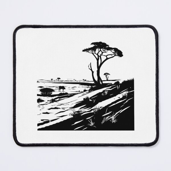 Item preview, Kalahari Desert Scene Giraffe African Wild Bushveld Dune designed and sold by inkoutninja.