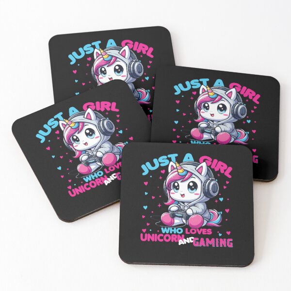 Item preview, Just A Girl Who Loves Unicorns And Gaming designed and sold by CJC Designs.