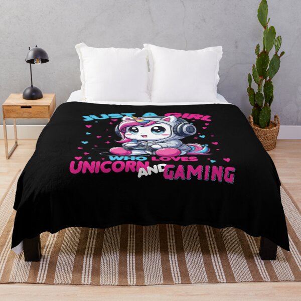 Item preview, Just A Girl Who Loves Unicorns And Gaming designed and sold by CJC Designs.