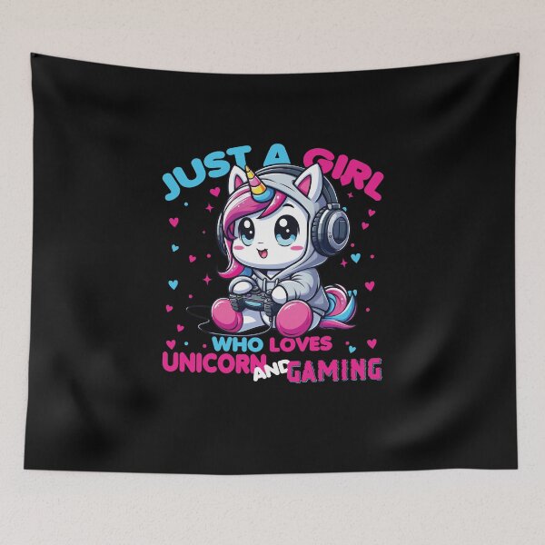 Item preview, Just A Girl Who Loves Unicorns And Gaming designed and sold by CJC Designs.