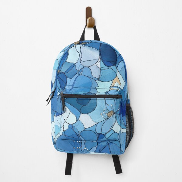Item preview, Poppy Abstract in Blues (Seamless Pattern) designed and sold by dawnleblanc55.