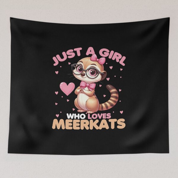 Item preview, Just A Girl Who Loves Meerkats Cute Cartoon with Glasses designed and sold by CJC Designs.