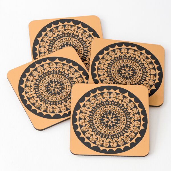 Item preview, Yellow and Black Mandala designed and sold by Script & Scribble .